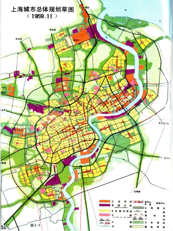 上海城市总体规划草图（1959年）