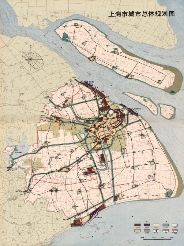 上海市城市总体规划图（1986年）